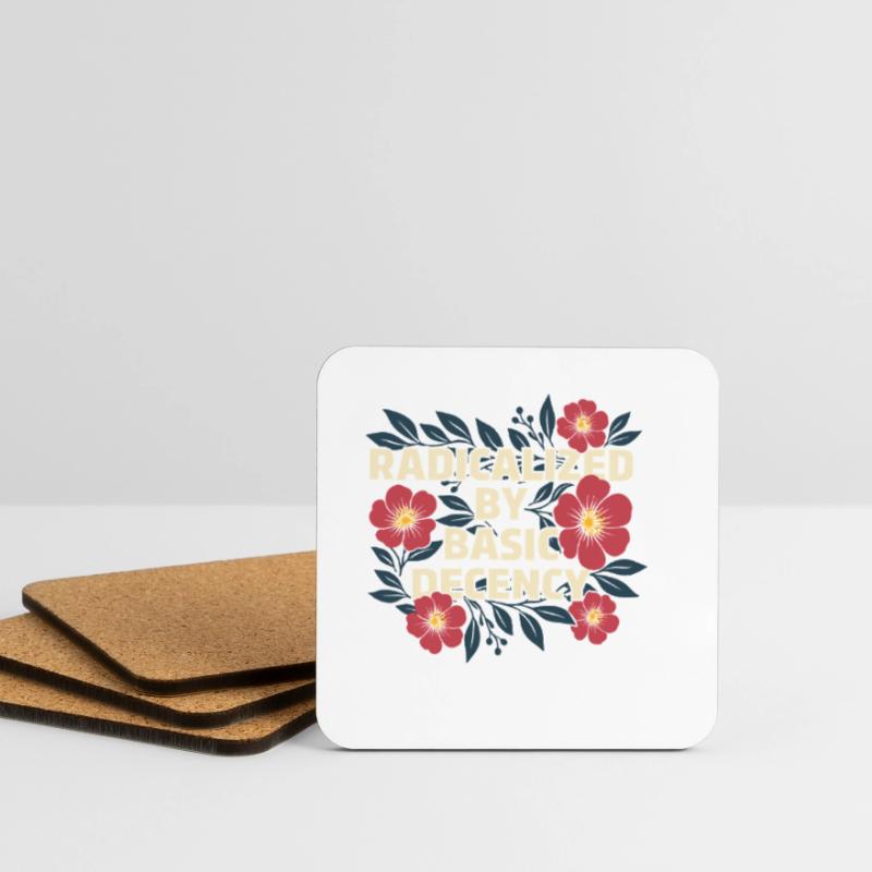 Radicalized Basic Decency Kindness Human Rights Coasters (set of 4)