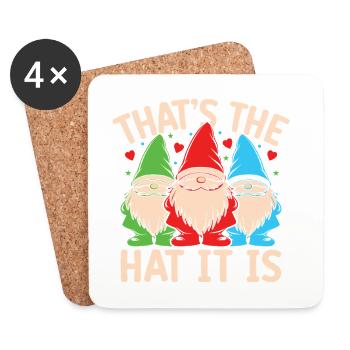 Garden Gnome Costume That ́s The Hat It Is - Coasters (set of 4) - white - Front