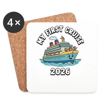 My first cruise in 2026 - Coasters (set of 4) - white - Front