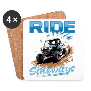 UTV Off Road 4 Wheeler Side by side - Untersetzer (4er-Set) - Weiß - Vorne