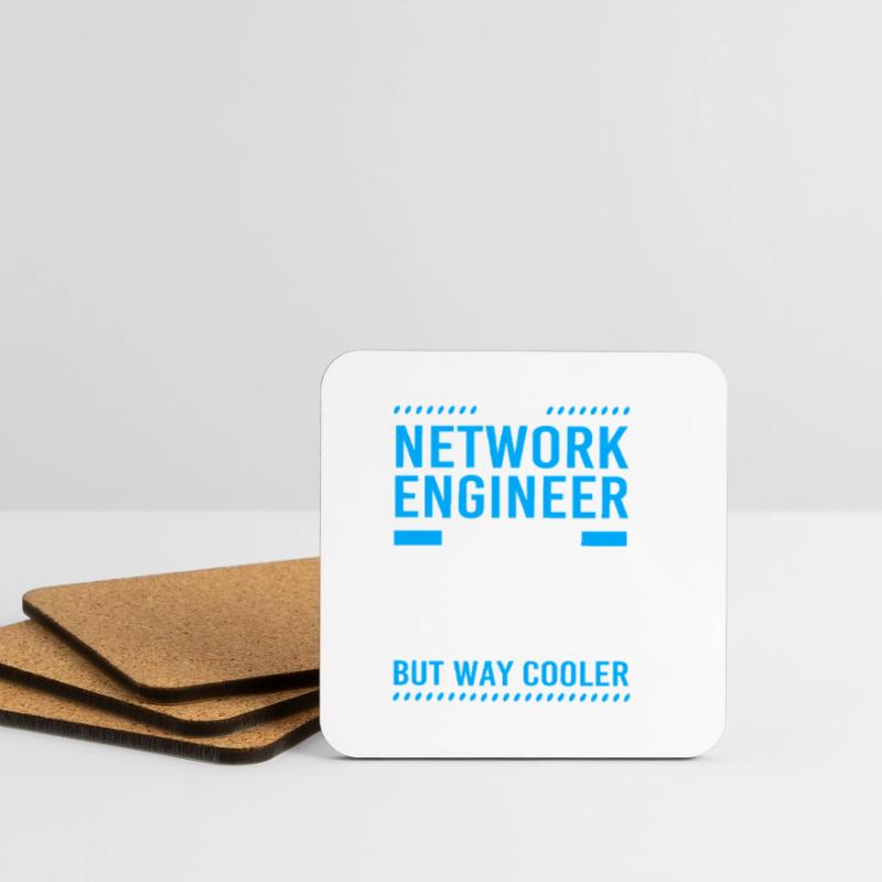Network Computer Scientist Programmer Admin Coasters (set of 4)