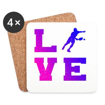 Pickleball Trainer Gift Idea for Birthday - Coasters (set of 4) - white - Front