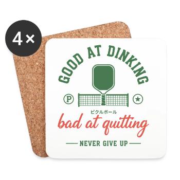 Pickleball Funny Player Good At Dinking Bad At - Coasters (set of 4) - white - Front