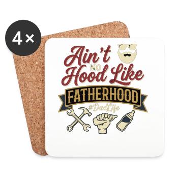 Fatherhood Dad Life Dad Saying - Coasters (set of 4) - white - Front