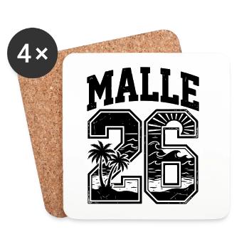 Malle 2026 Trikot Sommer - Untersetzer (4er-Set) - Weiß - Vorne
