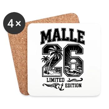 Malle 26 Trikot 2026 - Untersetzer (4er-Set) - Weiß - Vorne