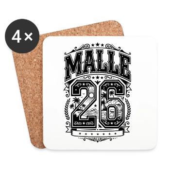 Malle 26 Trikot 2026 - Untersetzer (4er-Set) - Weiß - Vorne
