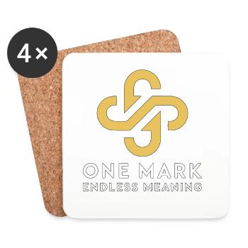 Designer de logos One Mark Endless Graphiste - Dessous de verre (lot de 4) - blanc - Devant