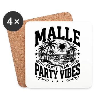 Ambiance de fête Malle - Dessous de verre (lot de 4) - blanc - Devant