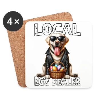 Ostern Labrador Egg Dealer - Untersetzer (4er-Set) - Weiß - Vorne