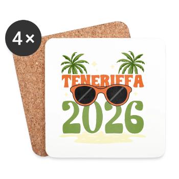 Tenerife 2026 - Coasters (set of 4) - white - Front