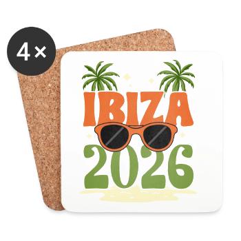 Ibiza 2026 - Untersetzer (4er-Set) - Weiß - Vorne