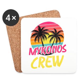 Mykonos Crew - Coasters (set of 4) - white - Front