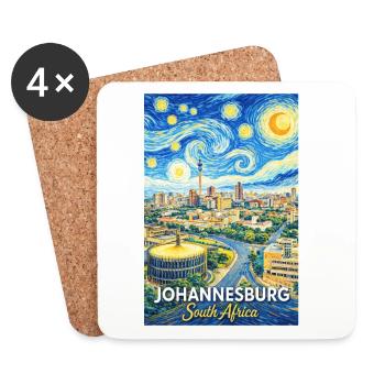 Johannesburg, Südafrika Starry Night  - Untersetzer (4er-Set) - Weiß - Vorne