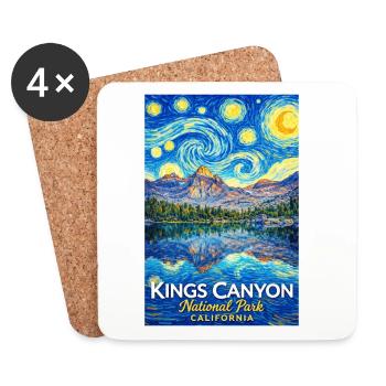 Kings Canyon National Park, California - Coasters (set of 4) - white - Front
