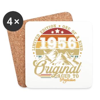 Original 1956 jahrgang geburtstagsgeschenk - Untersetzer (4er-Set) - Weiß - Vorne