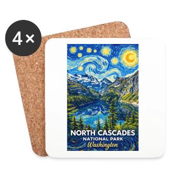 North Cascades Nationalpark, Washington - Untersetzer (4er-Set) - Weiß - Vorne