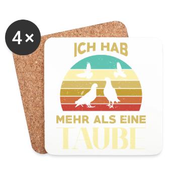 Taube Taubenzüchter Brieftaubensport Taubenverein - Untersetzer (4er-Set) - Weiß - Vorne