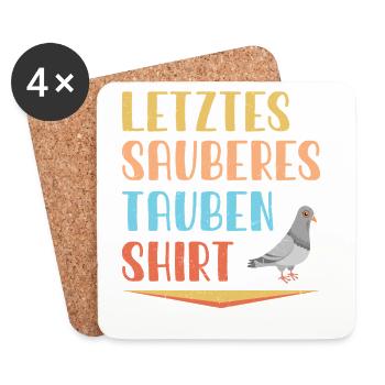 Taubenzüchter Taube Taubenzucht Spruch Brieftaube - Untersetzer (4er-Set) - Weiß - Vorne