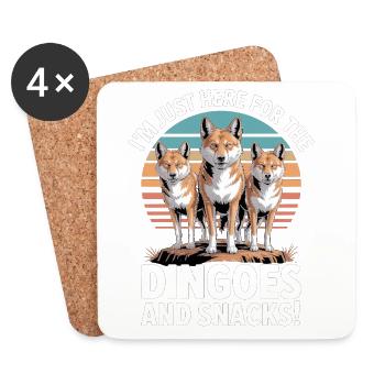 Dingo Australischer Wildhund Tierliebhaber Design - Untersetzer (4er-Set) - Weiß - Vorne