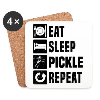 Pickleball Sports Gift for Pickleball Scene Fans - Coasters (set of 4) - white - Front
