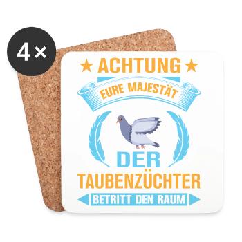 Taube Taubenzüchter Brieftaubensport Taubenverein - Untersetzer (4er-Set) - Weiß - Vorne