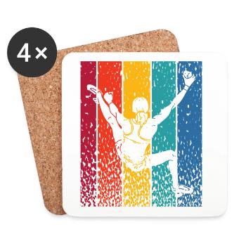 Boulderer Boulder Bouldern - Untersetzer (4er-Set) - Weiß - Vorne