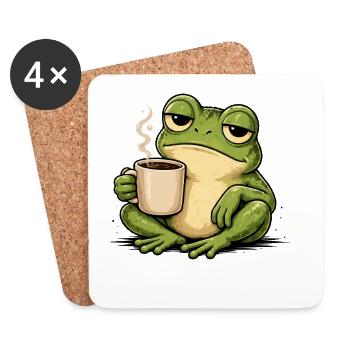 KaffeeFrosch Gemütlichkeit - Coasters (set of 4) - white - Front
