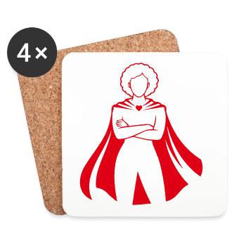 Social Worker Quote Hero Social Work - Coasters (set of 4) - white - Front
