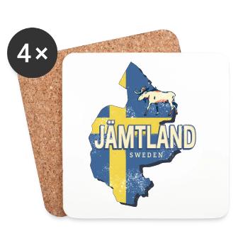 Jämtland in Schweden Provinz mit Landkarte Design - Untersetzer (4er-Set) - Weiß - Vorne