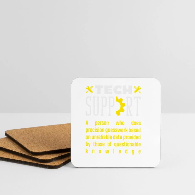 Tech Support Definition Precision Guesswork Coasters (set of 4)
