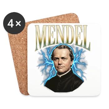 Gregor Mendel Donner - Untersetzer (4er-Set) - Weiß - Vorne