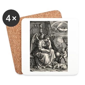 Melencolia I von Albrecht Dürer - Untersetzer (4er-Set) - Weiß - Vorne