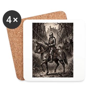 Knight Death and the Devil by Albrecht Durer - Untersetzer (4er-Set) - Weiß - Vorne