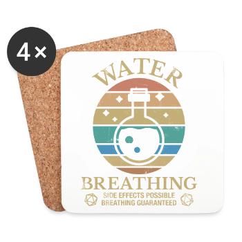 Water Breathing Potion Fantasy RPG - Coasters (set of 4) - white - Front