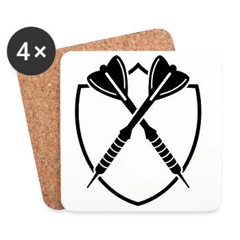 Fléchettes Logo Dart - Dessous de verre (lot de 4) - blanc - Devant