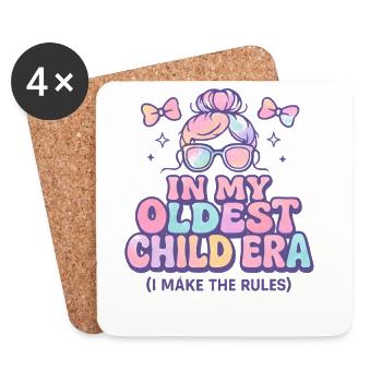 Daughter Family Humor In My Oldest Child Era - Coasters (set of 4) - white - Front