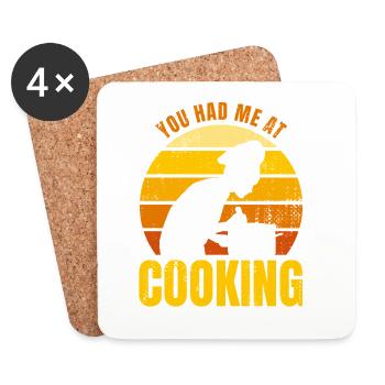 You Had Me At Cooking - Coasters (set of 4) - white - Front
