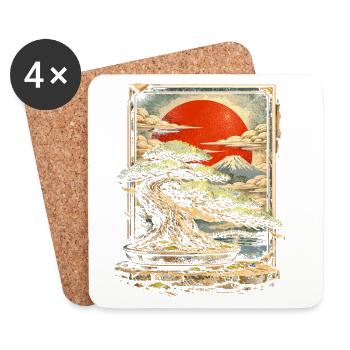 Bonsai tree - Coasters (set of 4) - white - Front