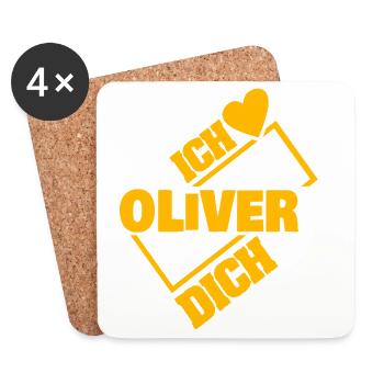 Dear Oliver, - Coasters (set of 4) - white - Front