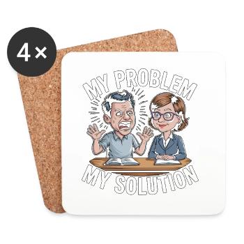 Homeroom Teacher My Problem My Pictogram Mom Dad - Untersetzer (4er-Set) - Weiß - Vorne