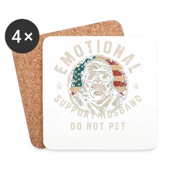 Vintage Gorilla Do Not Pet Tee - Coasters (set of 4) - white - Front