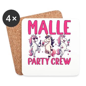 Malle Party Crew 2026 - Coasters (set of 4) - white - Front