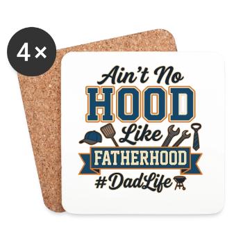 Dad Life Fatherhood Tool Grill Dad - Coasters (set of 4) - white - Front