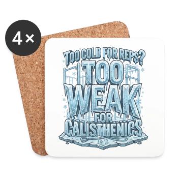 Cold Calisthenics Reps - Coasters (set of 4) - white - Front