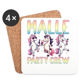 Malle Party Crew - Coasters (set of 4) - white - Front