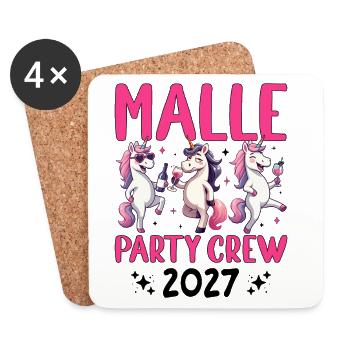 Équipe de la Malle Party 2027 - Dessous de verre (lot de 4) - blanc - Devant