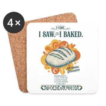 Levain pâtisser pâtisserie Baker Levain - Dessous de verre (lot de 4) - blanc - Devant