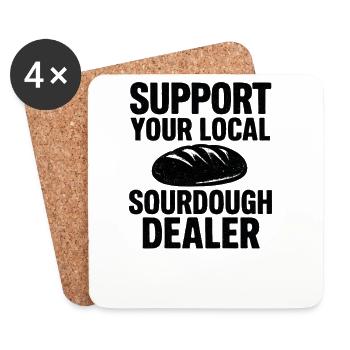 Baking Baker Baker Sourdough Bread Gift Idea - Coasters (set of 4) - white - Front