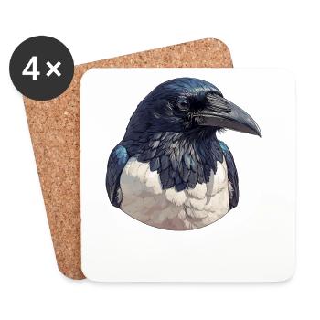 Magpies Magpie - Coasters (set of 4) - white - Front
